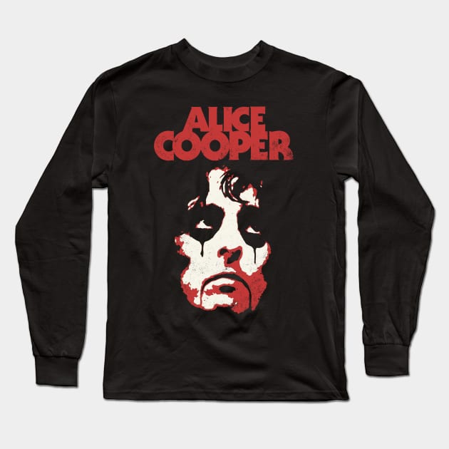 Alice Cooper Long Sleeve T-Shirt by marosh artjze